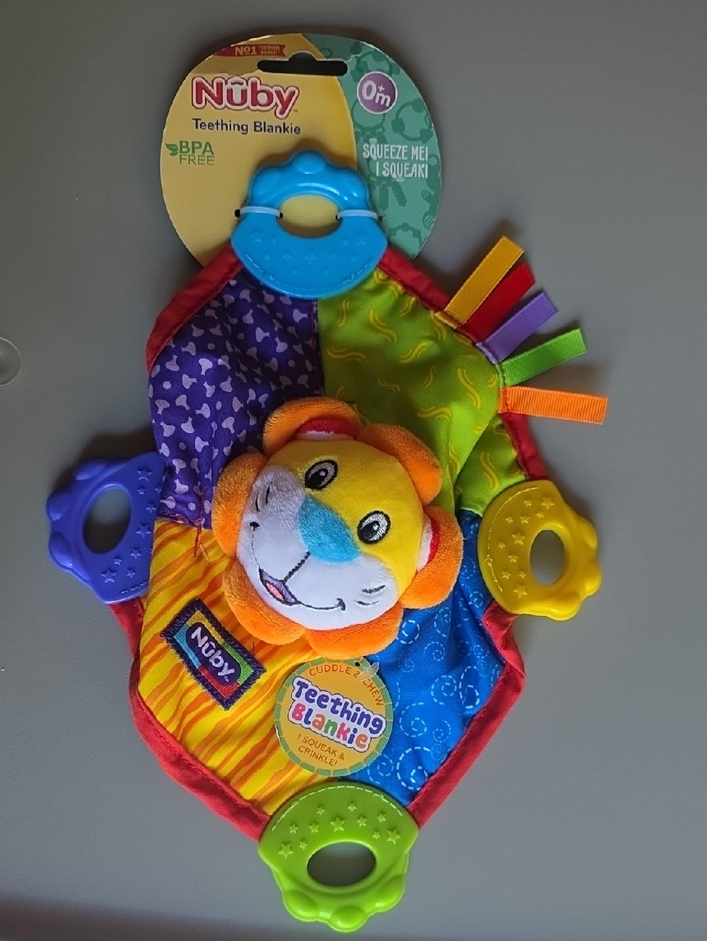 Nuby Lion Teething Blankie